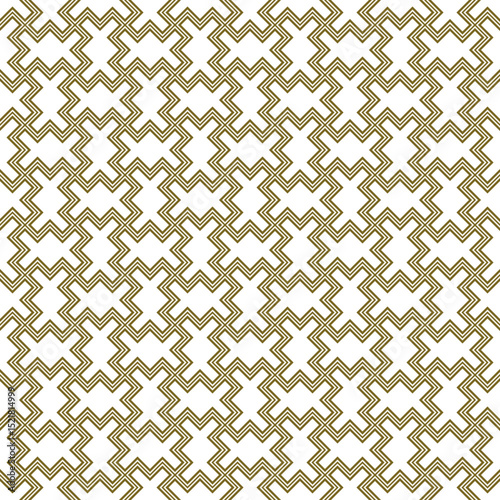 Intricate Geometric Maze Seamless Pattern in Gold