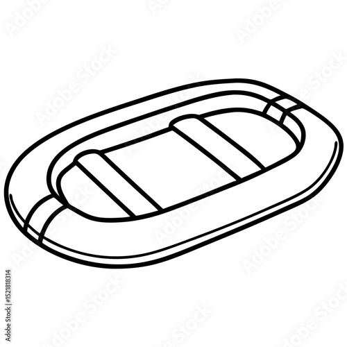 Rubber Boat Silhouettes outline – Inflatable Fishing & Rescue Craft Icons


