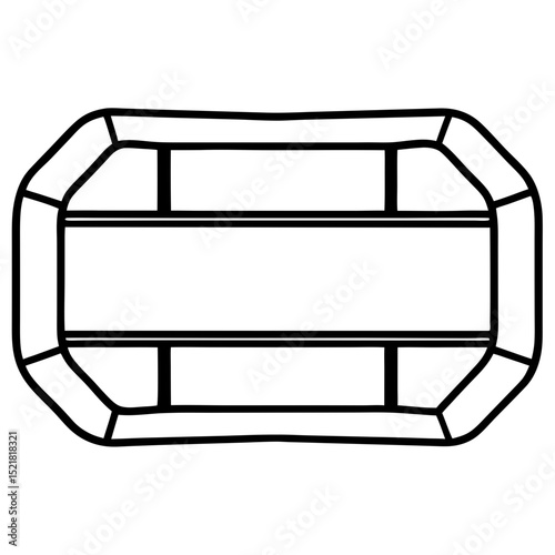 Rubber Boat Silhouettes outline – Inflatable Fishing & Rescue Craft Icons

