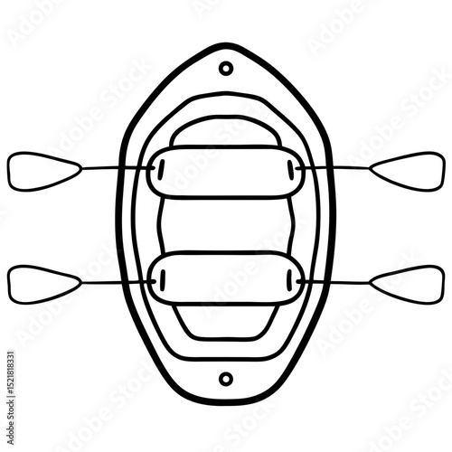 Rubber Boat Silhouettes outline – Inflatable Fishing & Rescue Craft Icons

