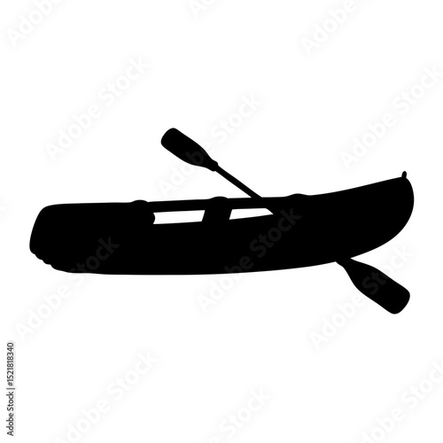 Combat Inflatable Boat with Armed Personnel – Vector Graphic

