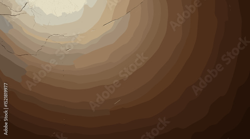 Abstract circular pattern in warm earthy tones with gradient layers  