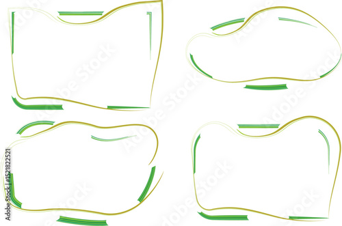 bright green colorful decorative abstract text box frames