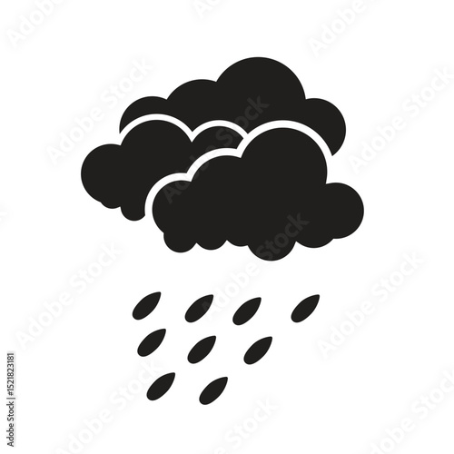 rain cloud icon with transparent background