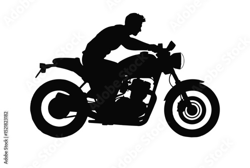 Motocross silhouette vector, suitable for various design. Logotype. Realistic silhouette of a motocross rider. Motocross rider on a motorcycle silhouette isolated on white background.