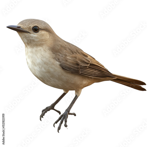 Small songbird perched on a branch in a natural setting during daylight hours foraging for insects