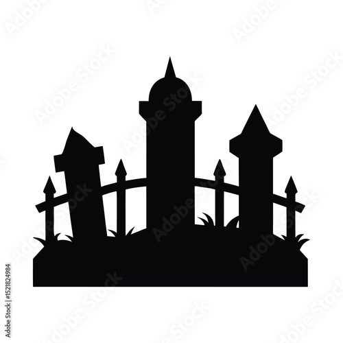 silhouette of a tower