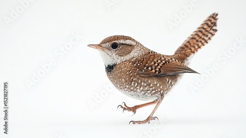 A wren mid-hop