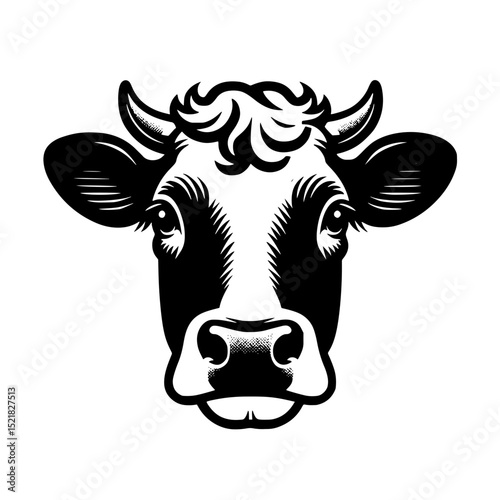 cow, animal, farm, cartoon, vector, cattle, illustration, bull, milk, white, mammal, cute, goat, agriculture, isolated, nature, dairy, black, calf, livestock, head, beef, horn, horned, domestic