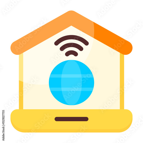 Remote Work Colorful Icon