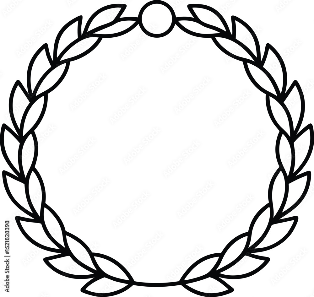 wreath icon line art vector illustration on transparent background wreath icon line art vector illustration on transparent background