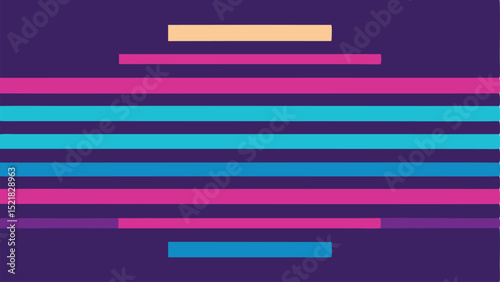 Abstract geometric design with colorful horizontal bars and transparency for diverse applications