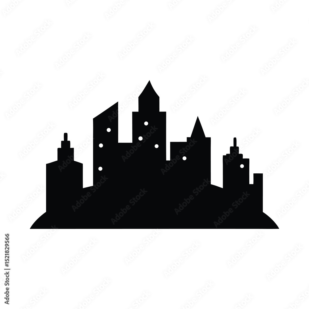 silhouette of city silhouette of city