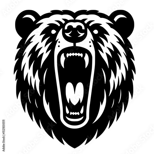lion, head, vector, tiger, animal, tattoo, illustration, wild, cat, bear, mascot, mammal, cartoon, face, black, art, symbol, tribal, angry, grizzly, wolf, power, predator, teeth, beast