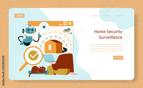 Ai Home. Flat Vector Illustration