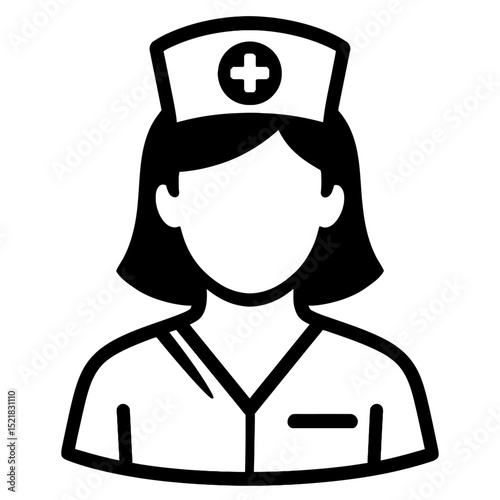 Female Nurse Medical Professional Icon - Healthcare Worker Avatar