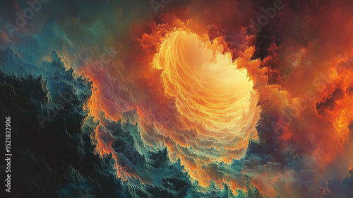 Abstract colorful clouds background wallpaper art painting for desktop and mobile phone screens 4k