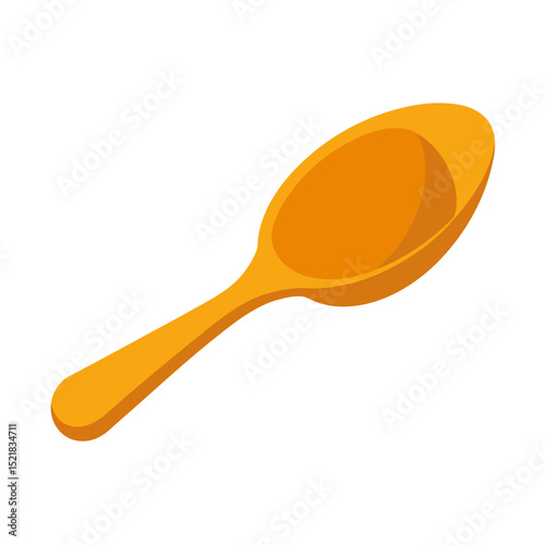 wooden spoon isolated on white background