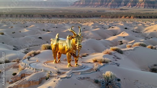 Golden calf, story of how Israelites worshiped golden cow instead of their God.
Biblical, Bible, God, Jews, Torah.