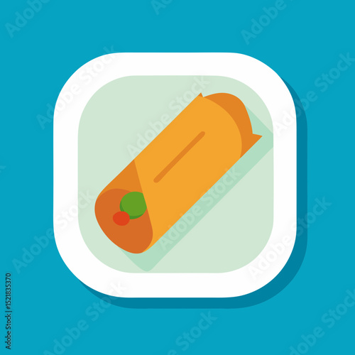 flat icon with shadow vector illustration