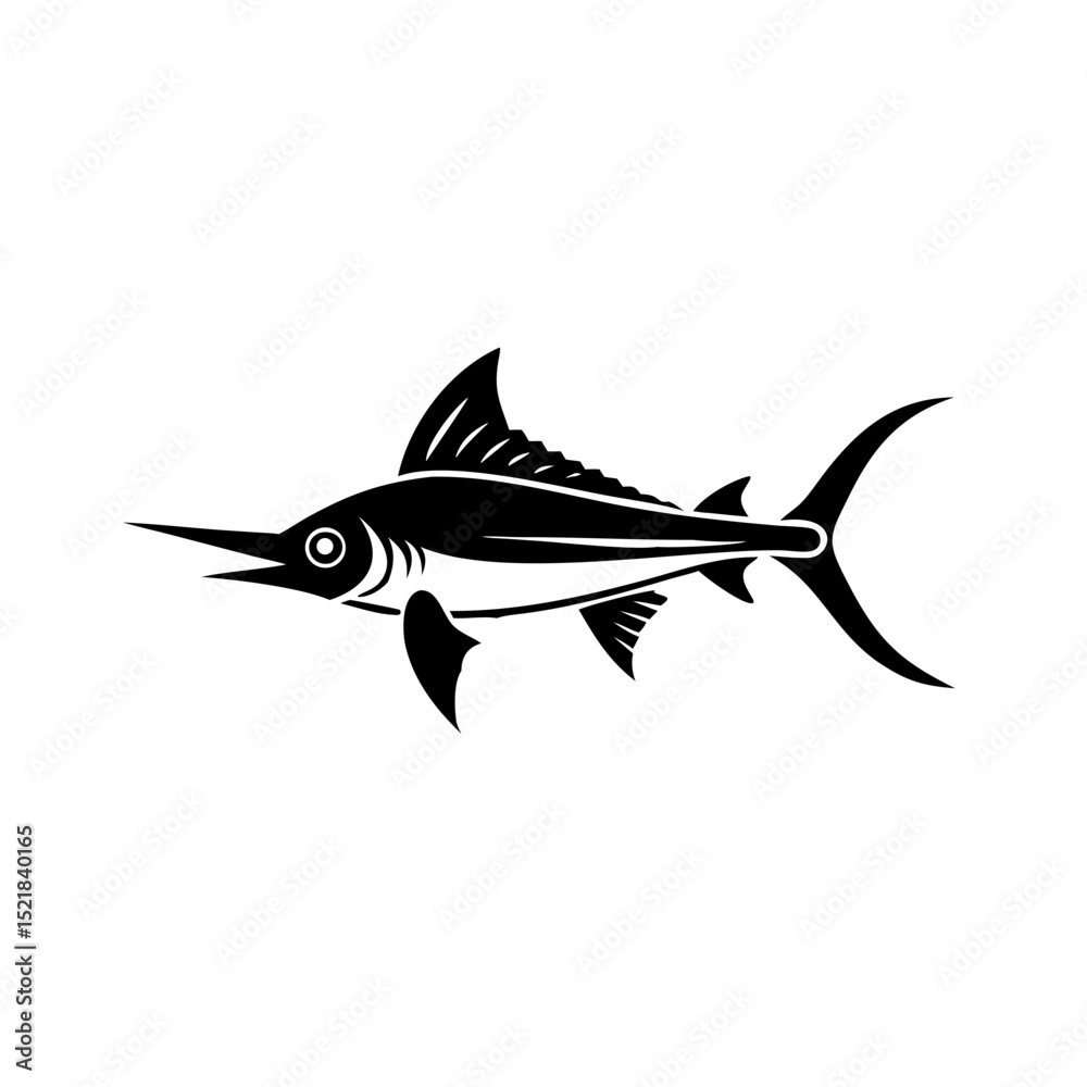 Obraz premium Swordfish tropical exotic fish icon