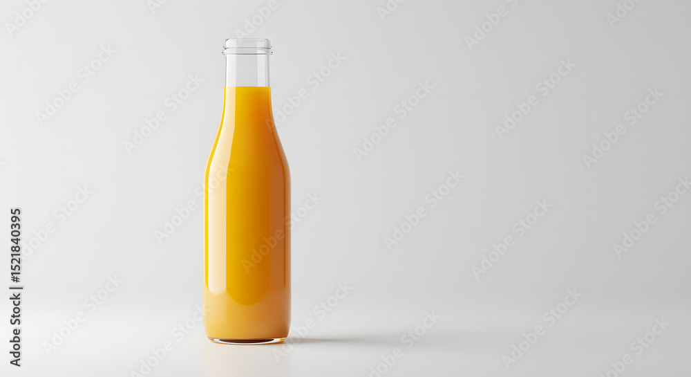 Fototapeta premium Refreshing Bottle of Citrus Orange Juice Still Life Portrait