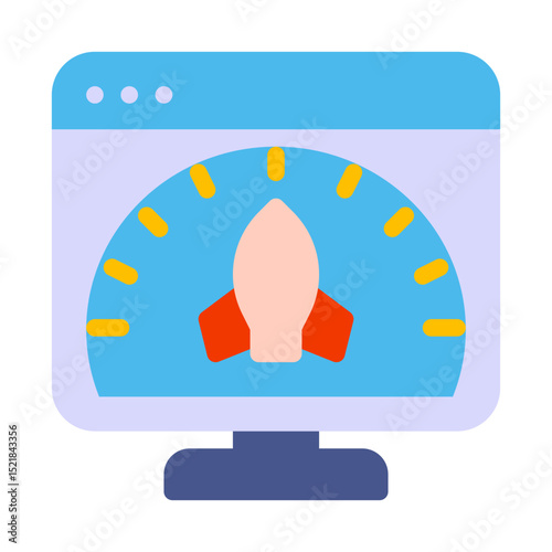 Website optimization flat icon
