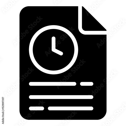time document history solid icon	