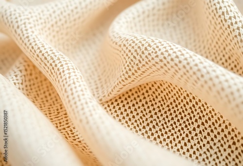 close up view of a white fabric