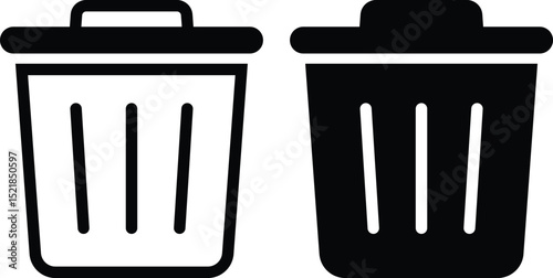delete icons set vector. trash can icon symbol, Vector isolated icons .