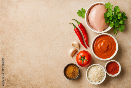 From Spice to Simmer: Chicken Tikka Masala Essentials
Beautifully arranged with space on the left for your text or image.