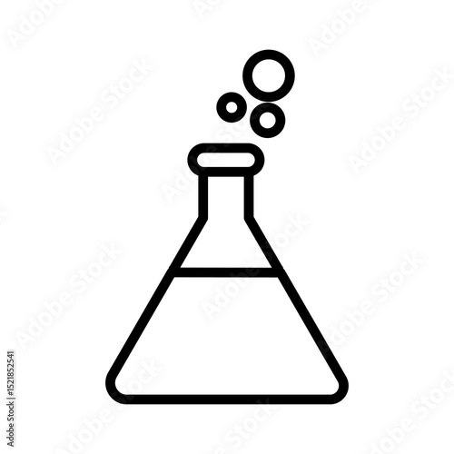 Laboratory Flask Icon for Science, Experiments, and Innovation in Vector Design