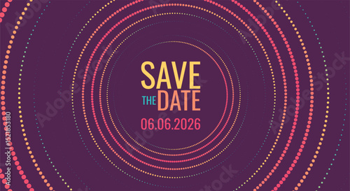 Save the date banner. Can be used for business, marketing and advertising. logo graphic design of event summit made for Technology and upcoming events.	