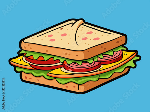 sandwich with ham and cheese