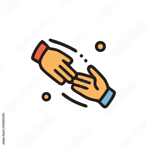 Two hands engaged in a game of rock paper scissors, perfect for illustrating decisionmaking, competition, and playful interactions in designs.