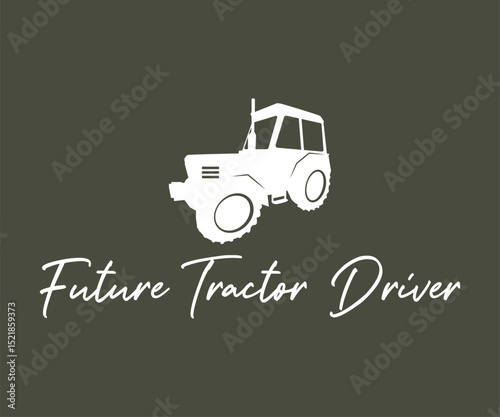 Future tractor driver simple t shirt design
