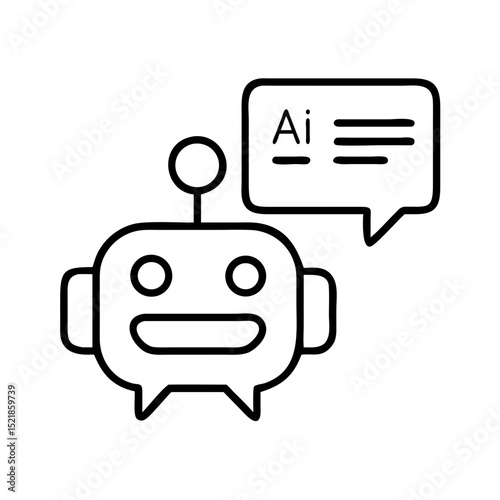 Ai chatbot robot assistant technology for customer service and communication vector illustration
