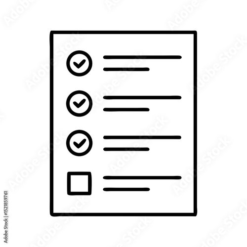 Checklist vector icon design for task management and to do list organization and planning work