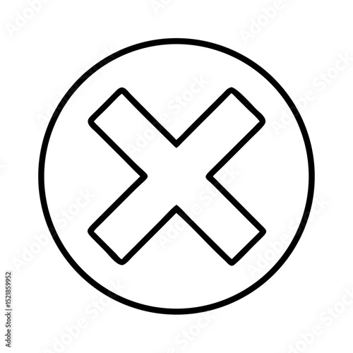 Cross mark icon vector illustration symbol of rejection wrong error cancel close delete remove sign graphic design