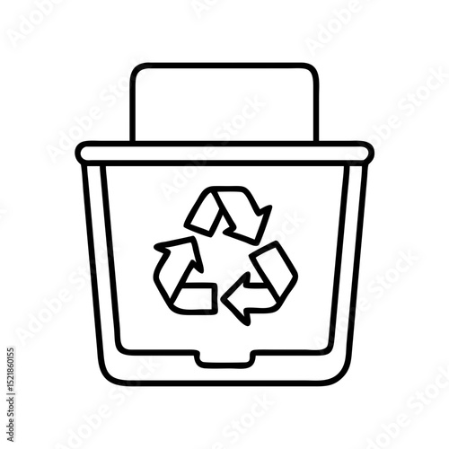 Recycle bin icon vector illustration for environmental protection and waste management design needs