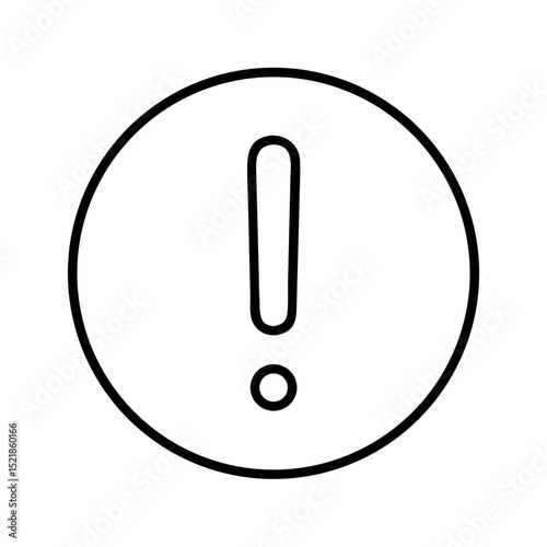 Exclamation mark circle icon vector illustration attention sign warning symbol caution alert danger 95 chars