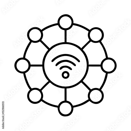 Wifi network connection icon vector illustration for wireless internet access and technology concept