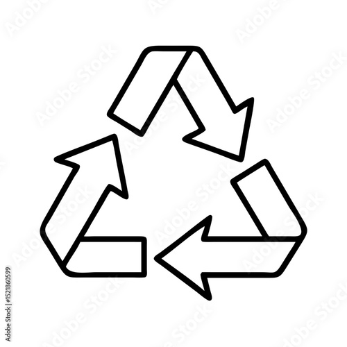 Recycle symbol icon vector illustration, eco friendly, ecology, and environmental protection concept design