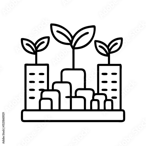 Download free vector of urban gardening and sustainable city farm with plants and greenery vector design