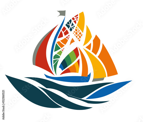 yacht icon vector illustration