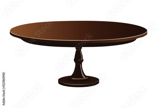 Contemporary Wooden Pedestal Cafe Table