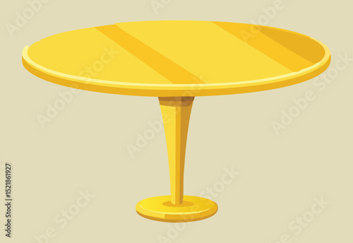 Stylish Cafe Table with Golden Pedestal