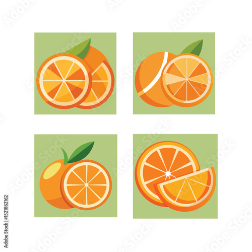  clean beautiful orange slice vector editable icon graphic design