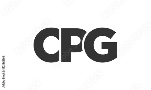 CPG logo design template with strong and modern bold text. Initial based vector logotype featuring simple and minimal typography. Trendy company identity.
