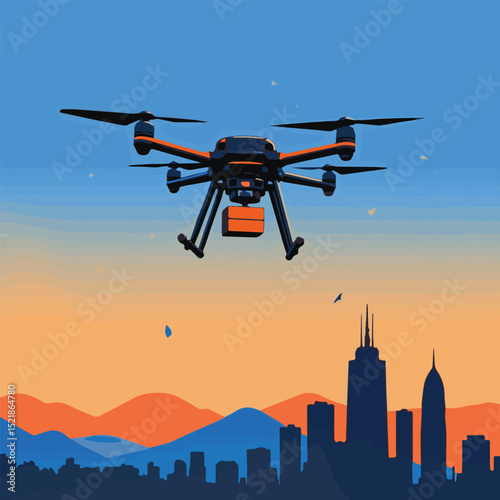 Detailed vector illustration of a helicopter in flight showcasing aviation, military transport, rescue missions, and emergency services – perfect for airforce, aviation industry, and airborne